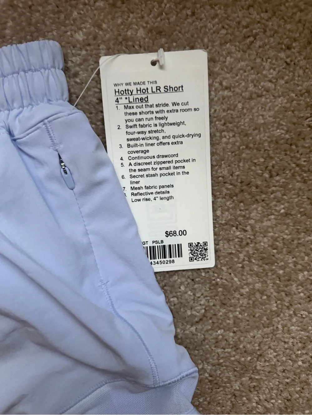 lululemon athletica Hotty Hot Lined Shorts - Light Lavender